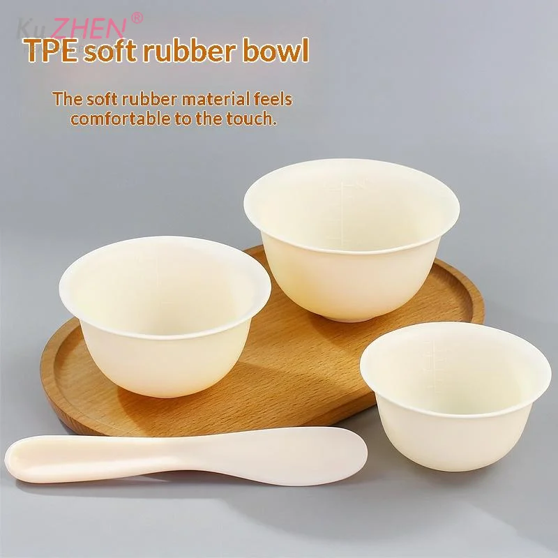 1pcs Silicone Face Mask Bowl Mask Stick Big Face Mask Powder Mixing Bowl Spatula Masks Brush DIY Skincare Set Salon Beauty Tools