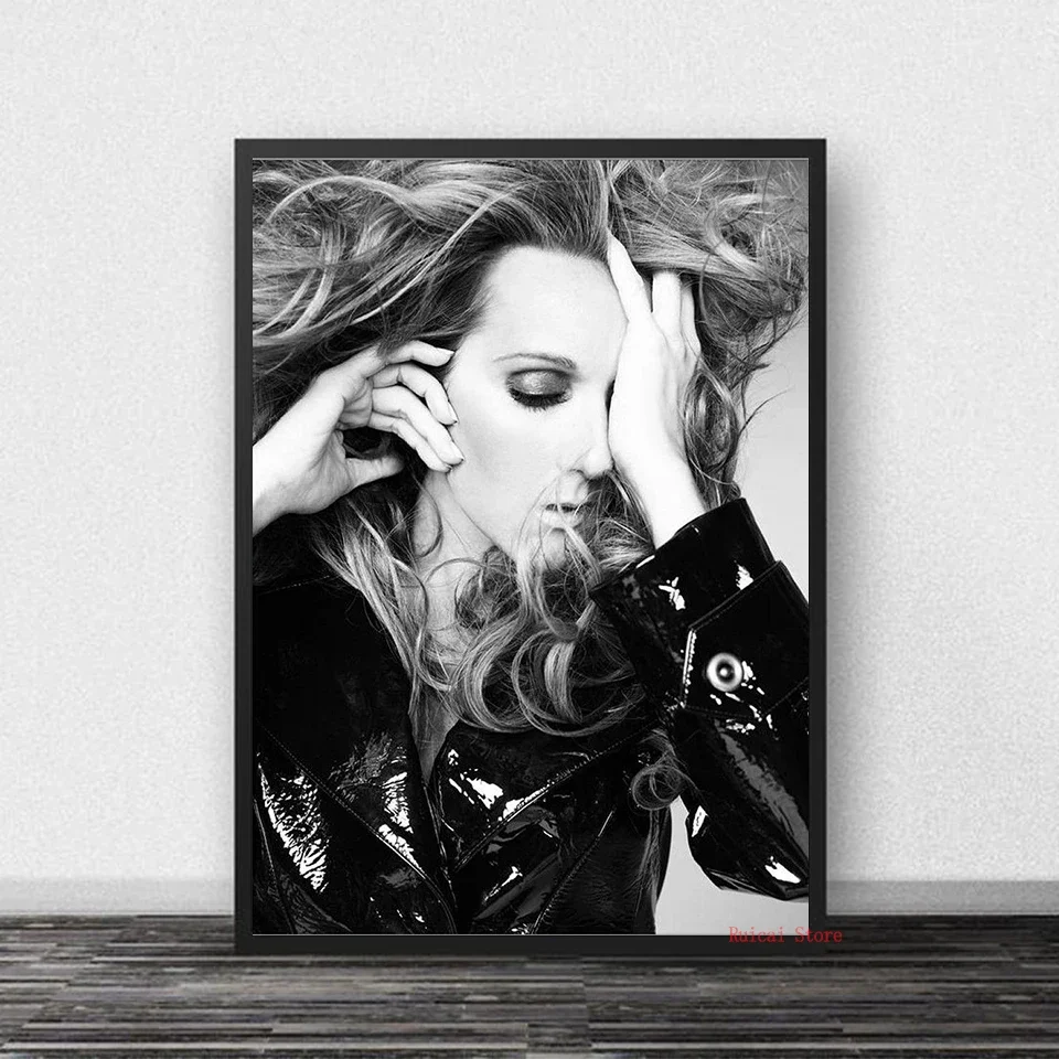 سيلين ديون المشارك الموسيقى المغني قماش الفن اللوحة جدار صورة لغرفة المعيشة الفتيات ديكور المنزل