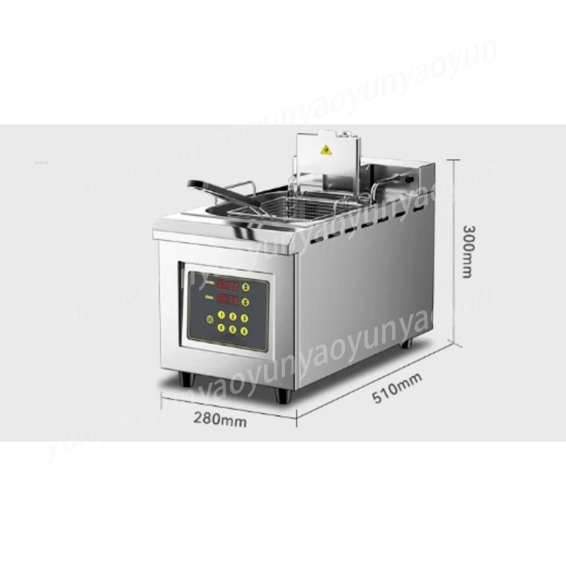 

Commercial Electric Deep Fryer Smart Auto Lift Large Capacity Digital Control Countertop French Fries Chicken