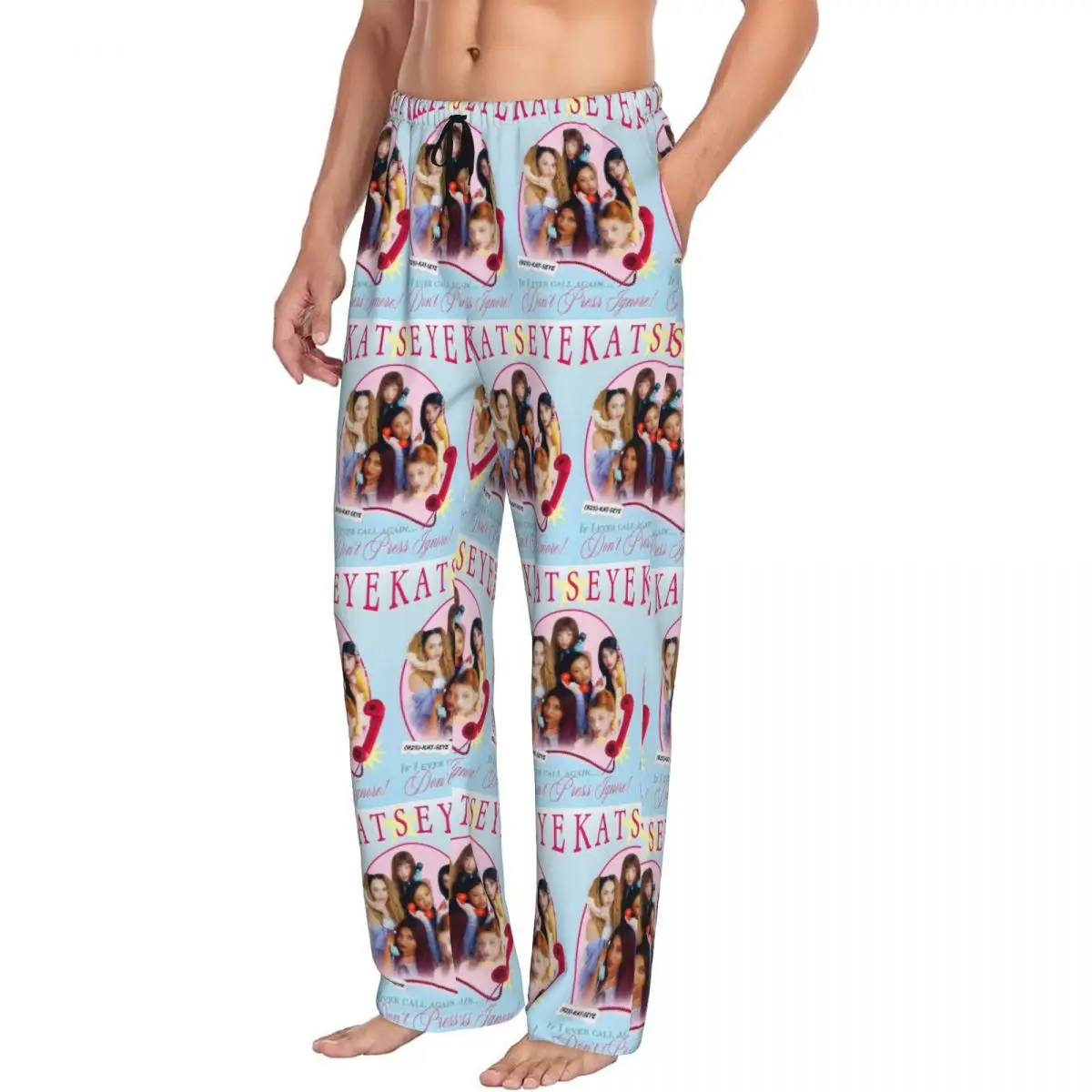 مخصص K-Katseyes بيجامة السراويل الرجال الفتيات مجموعة ملابس خاصة صالة النوم قيعان تمتد مع جيوب #2