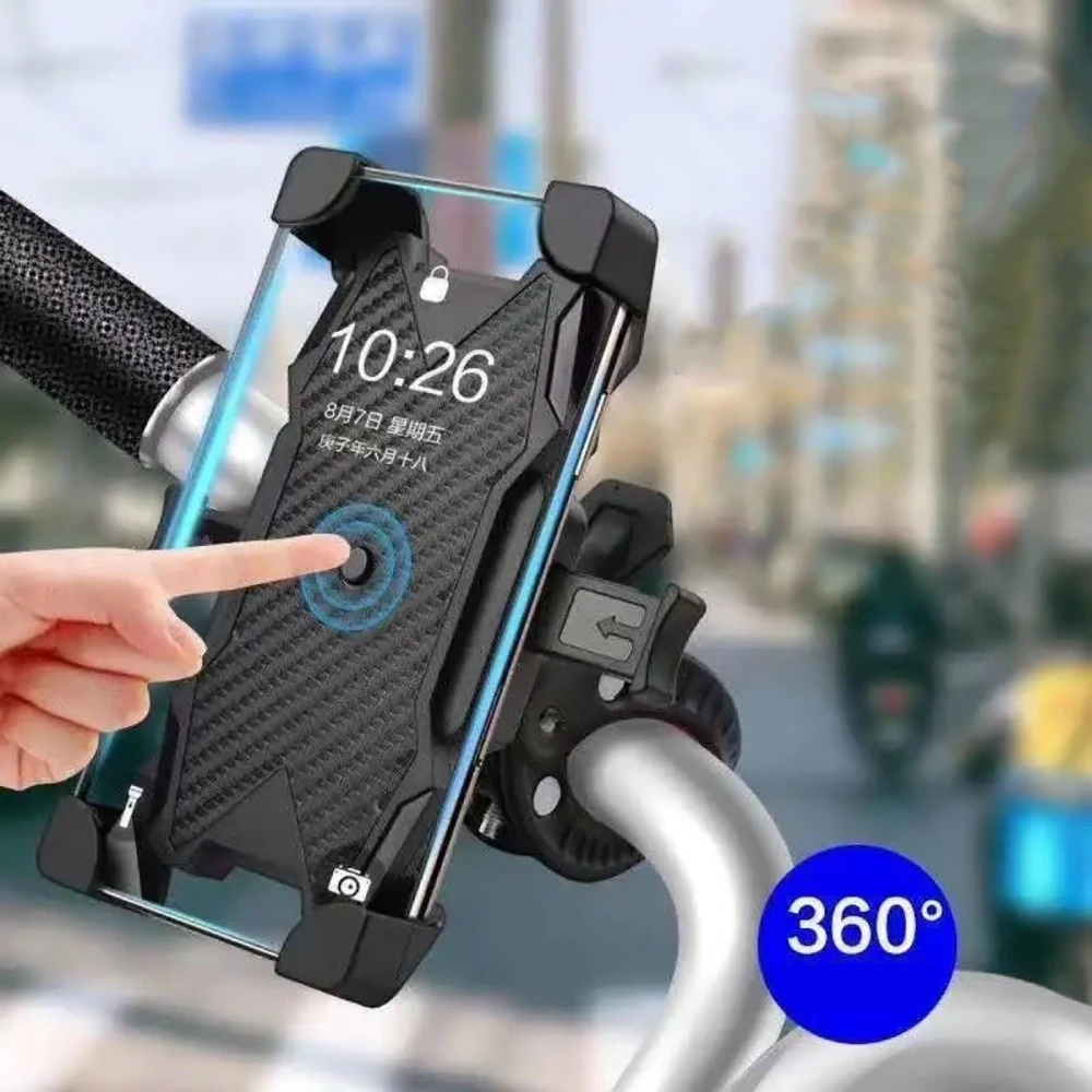 Phone Navigation Holder Auto Lock Motorcycle Electric Bicycle  Rearview Mirror Mobile Phone Navigation Holder