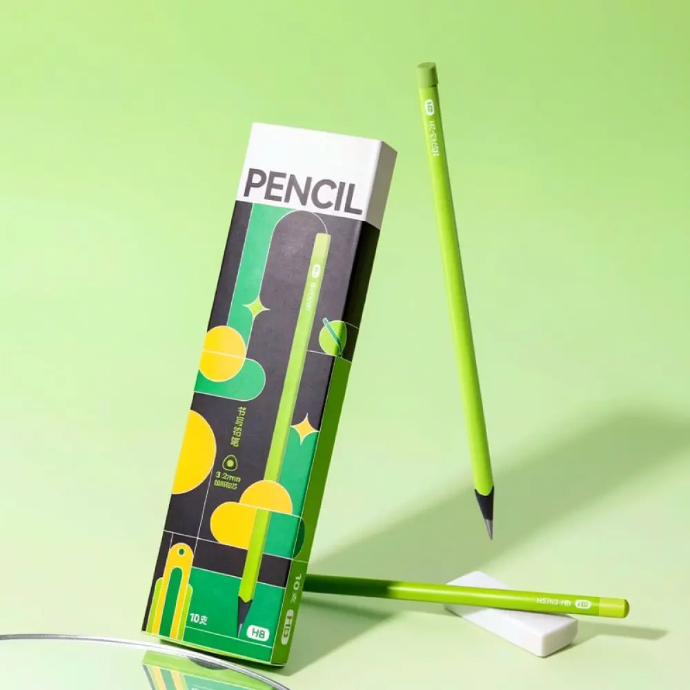 For For Liangzhi Graphite Pencils Wooden Stationery Triangular Green Black Writing Drawing Kids Primary School Learning Supplies