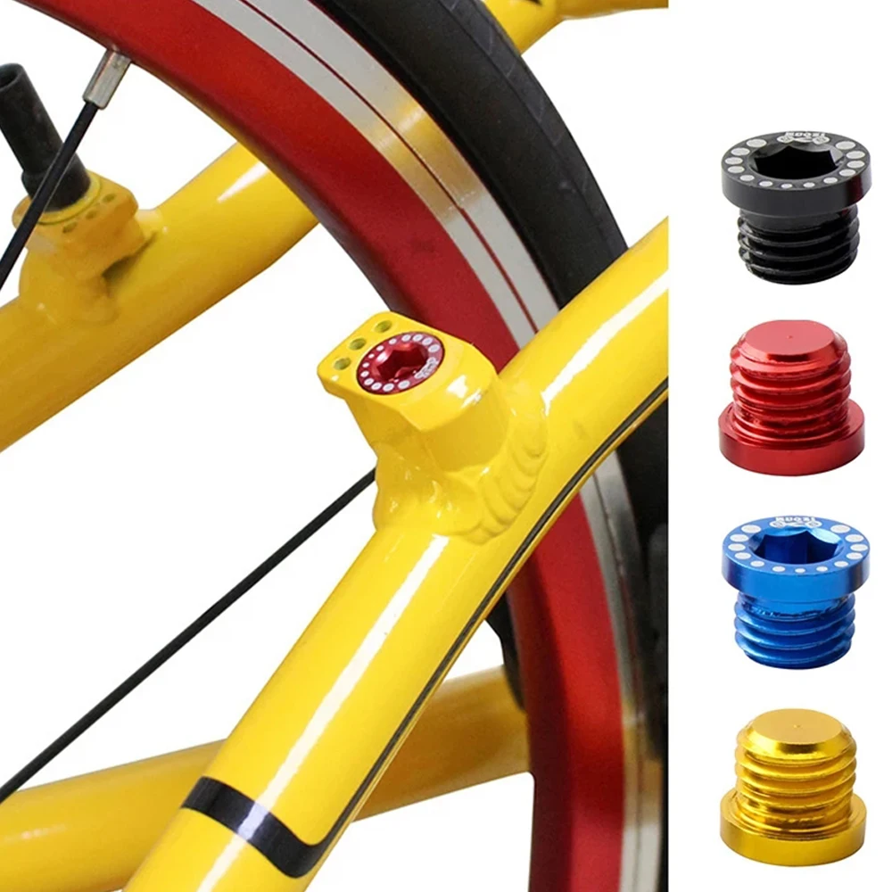 Alumínio Alloy Bicycle Parts, MTB Fixed Gear, V Freio Buraco Parafuso, Freios Post Mount Parafusos, Base de Freio Plug, M10 * 1.25, 4Pcs