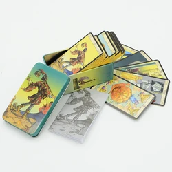 Waite Metal Box Rider Mysterious Tarot Multiplayer Entertainment Family Gathering Game Interesting Table Game with Paper