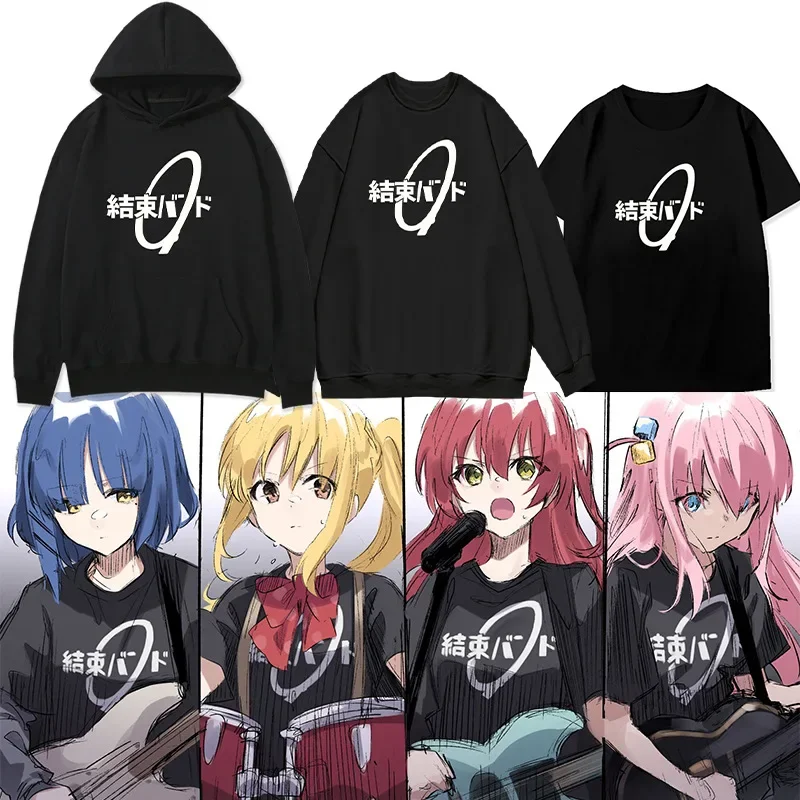 Anime Bocchi the Rock Cosplay Costumes Gotoh Hitori Ijichi Nijika Hoodie Jacket Men Women Manga Casual Hooded Sweatshirt