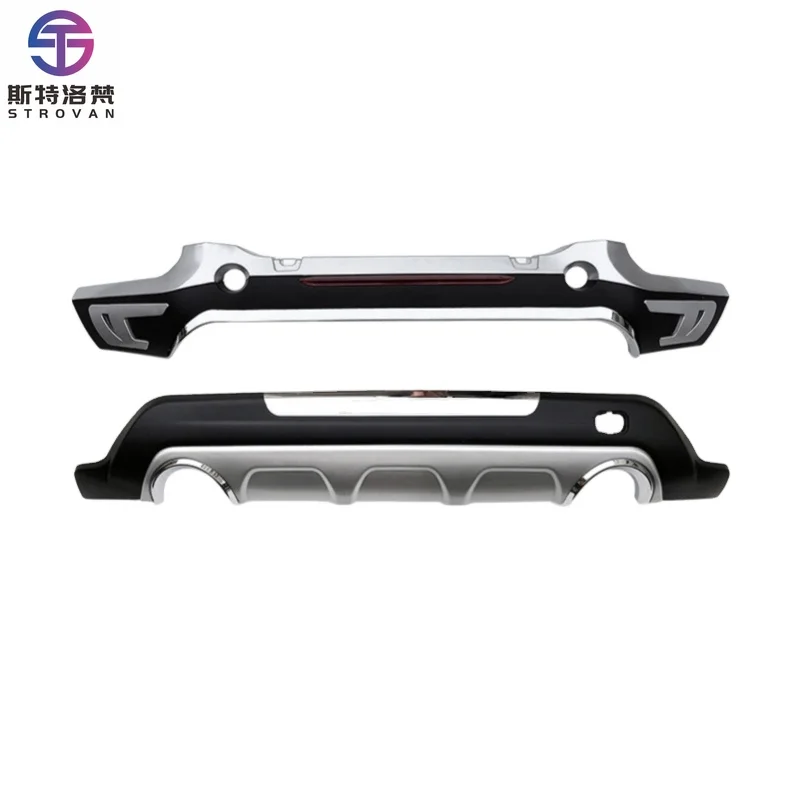 High Quality ABS Car Front+ Rear Bumper Protector Cover Guard Skid Plate Fits For Fo rd Ku ga 2013 2014 2015 2016 2017 2018