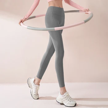 Mia Muse-Pantalon de yoga pour femme, coupe amincissante, monochromatique, taille naturelle, pantalon de sport rond, toutes saisons