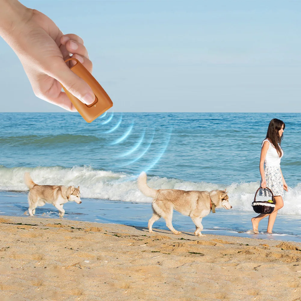 Мини-ультразвуковой тренажер для собак со светодиодным фонариком, репеллент для собак, ультразвуковое устройство, ультразвуковой стопор для лая собак, подарок для домашних животных