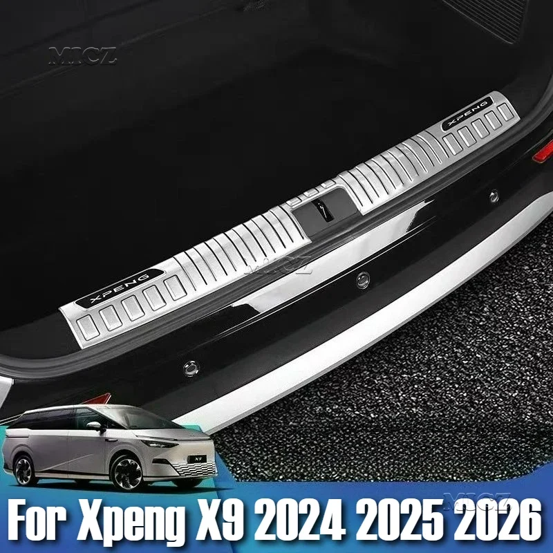

Car Styling Accessories For Xpeng X9 2024 2025 Rear Trunk Inner Bumper Plate Guard Stainless Steel Protector Sill Cover