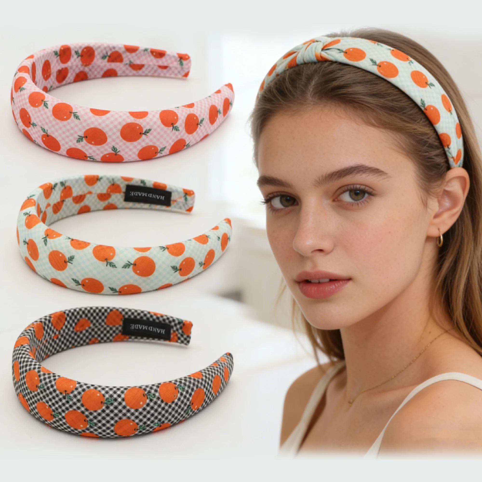 1pcs Plaid Apple Printed Hair Accessories For Everyday Fashion Hairband Featuring Sophisticated Style Elegance And Complements