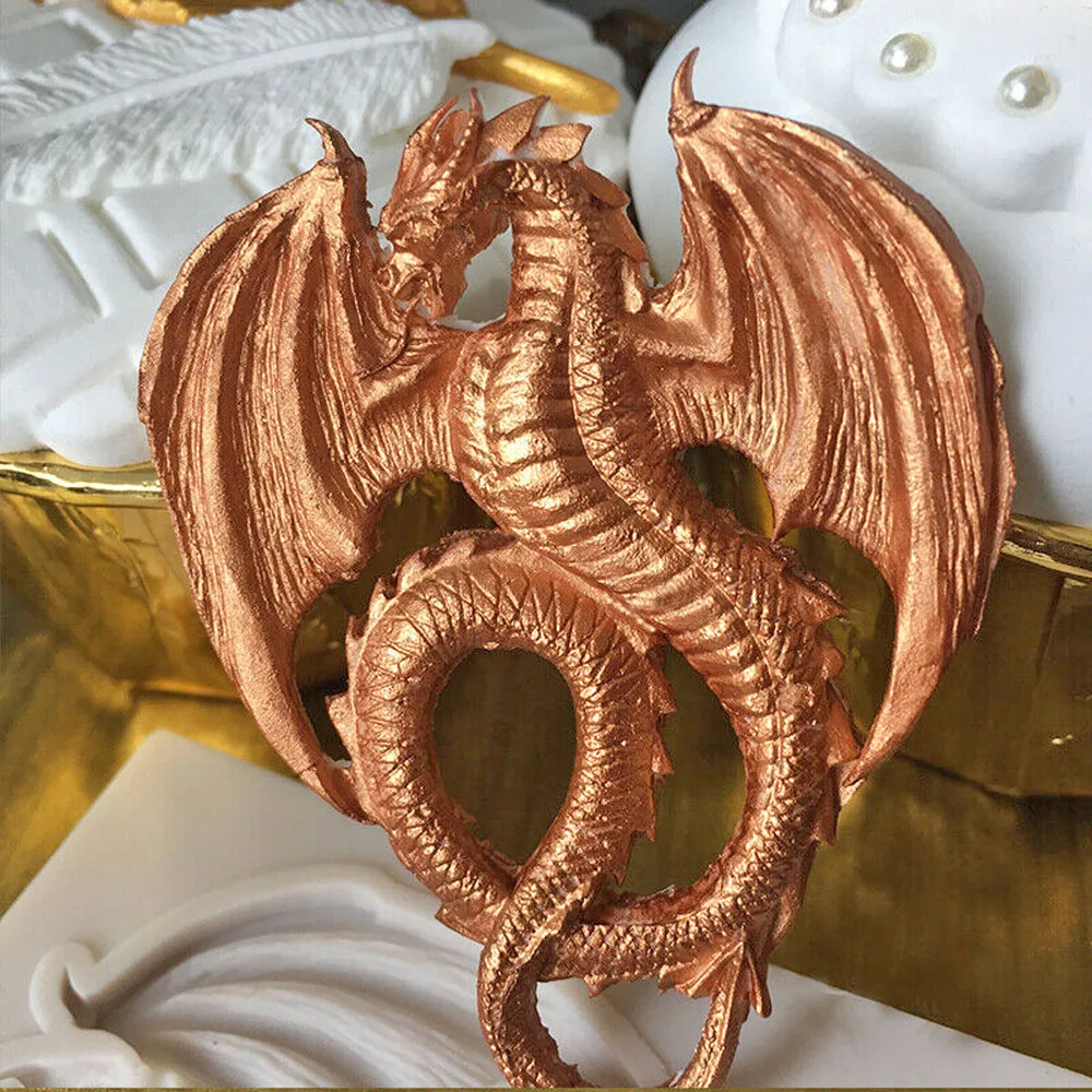 

3D Dragn Silicone Fondant Cake Topper Mold Chocolate Sugarcraft Baking Mould