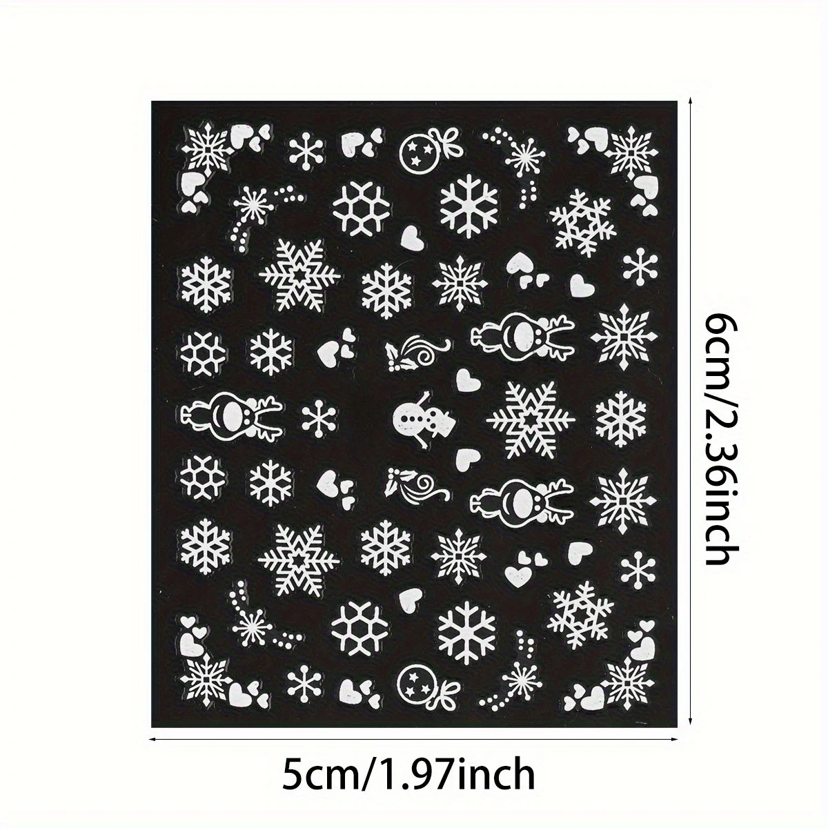 30 feuilles d'autocollants de noël pour Nail Art, décalcomanies 3D auto-adhésives flocon de neige, bonhomme de neige et élan avec résine scintillante