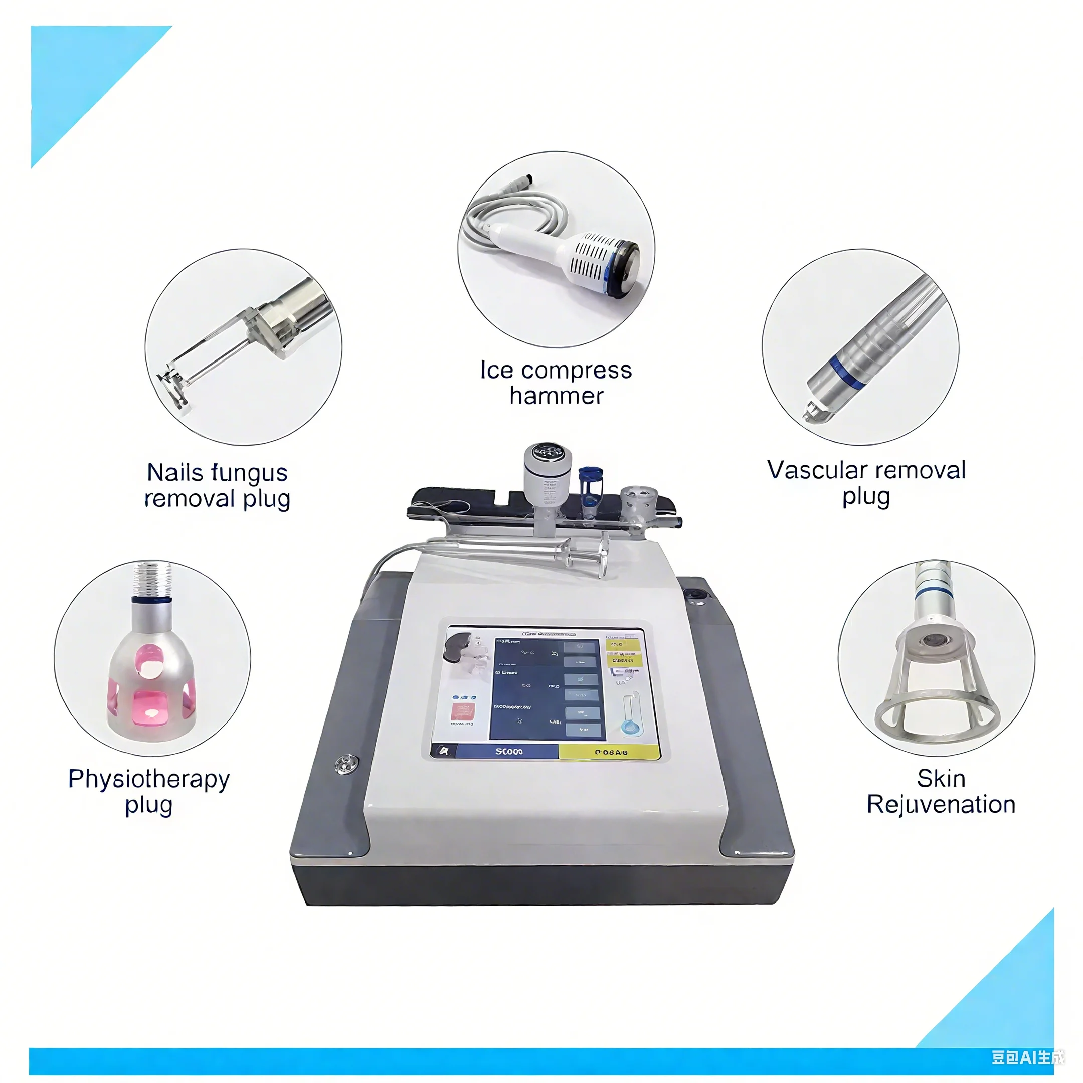 5 in 1  30W Physiotherapy Laser Machine 980NM Diode Laser for Spider Veins & Vascular Removal