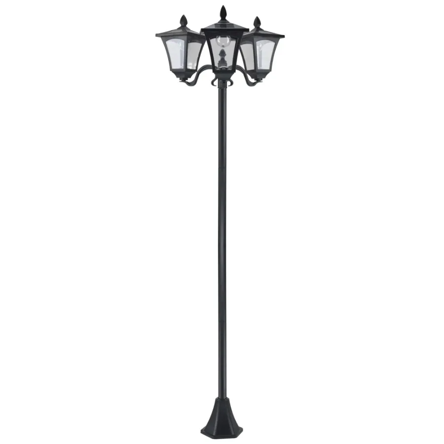 

Outdoor Lamp Post Lights, Triple Head Solar Powered Lamp, Street Vintage Solar Post Lamp, for Backyard, Garden Pathway, Drivewa