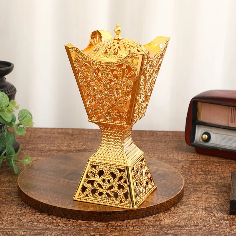 

Retro Home Indoor Metal Incense Burner Exquisite Sandalwood Stove Home Decoration Alloy Handicrafts Ornaments