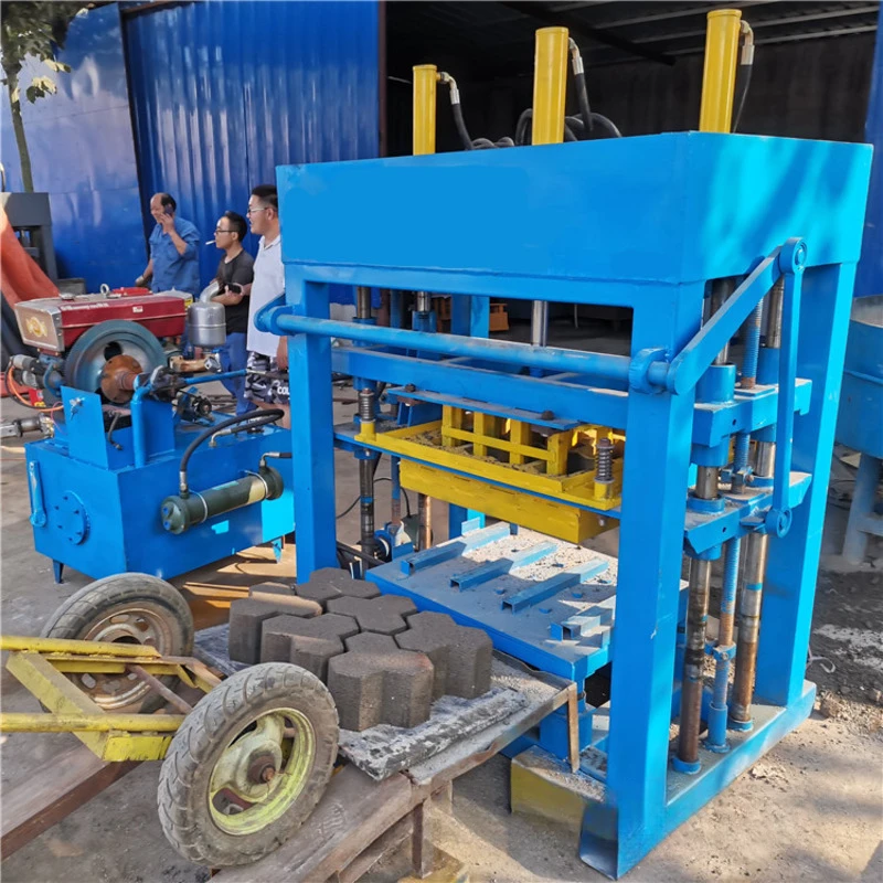

QT4-30 Diesel Powered Hydraulic Cement Pavement Paving And Concrete Hollow Block Brick Machine