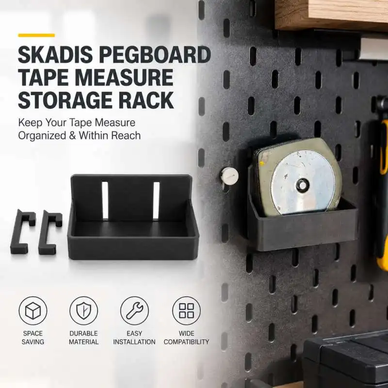 Skadis Pegboard Tape Measure Storage Rack Measuring Tape Holder Pegboard Accessory