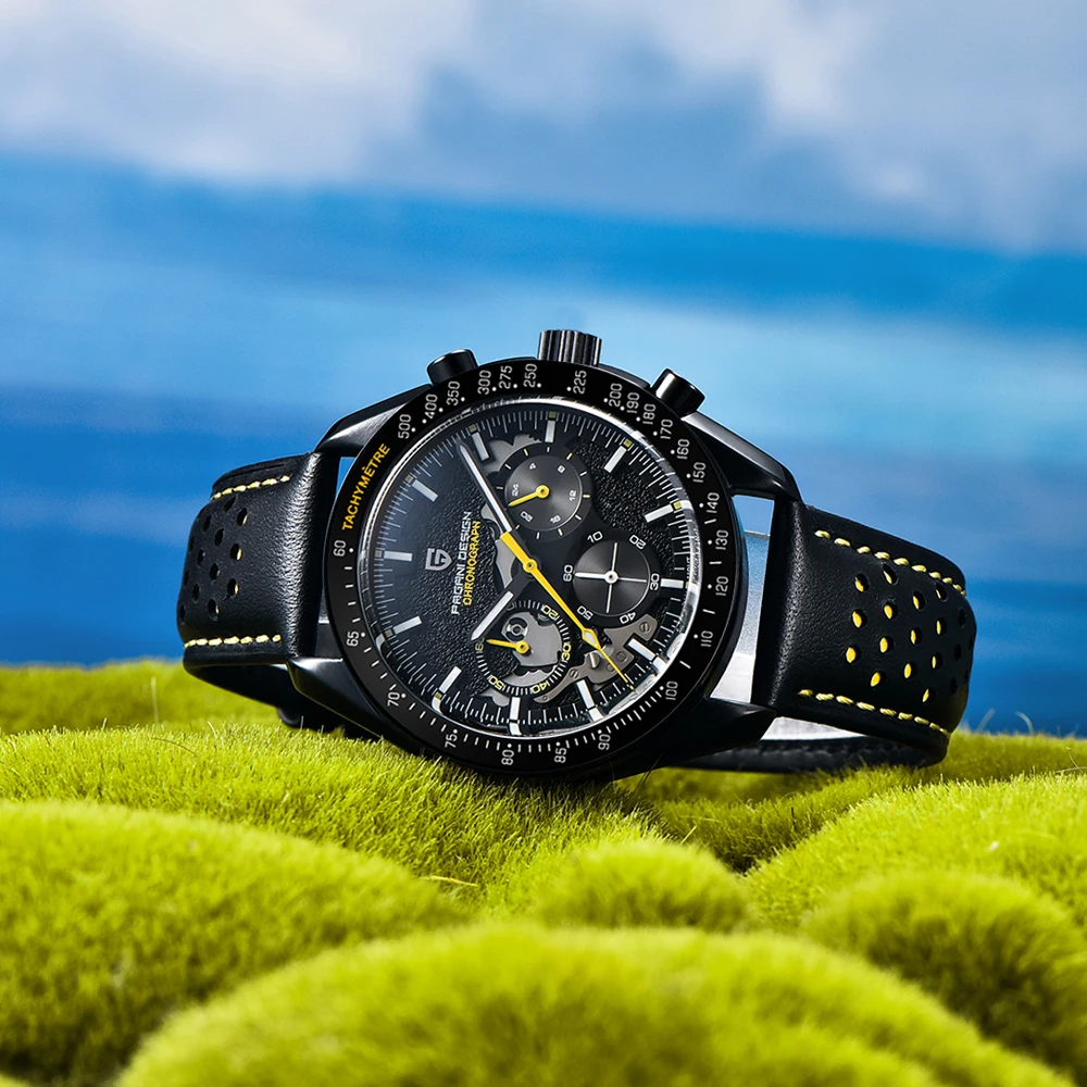 PAGANI DESIGN новые мужские часы мужские кварцевые часы с сапфировым стеклом 100 м водостойкий спортивный хронограф мужские часы из нержавеющей стали