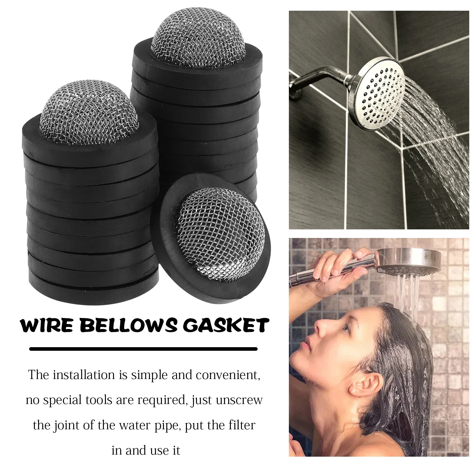 20Pcs Steel Wire Mesh Gasket Hose Washer 3 4 Inch Garden Hose Filter Screen Inlet Strainer Gasket Water Filter