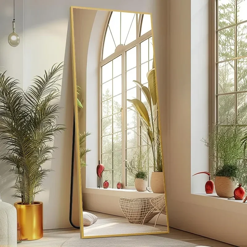 

%a Full Length Mirror, Full Body Floor Mirror for Bedroom Large Wall Mirror with Stand Full Length Aluminum Alloy Fram