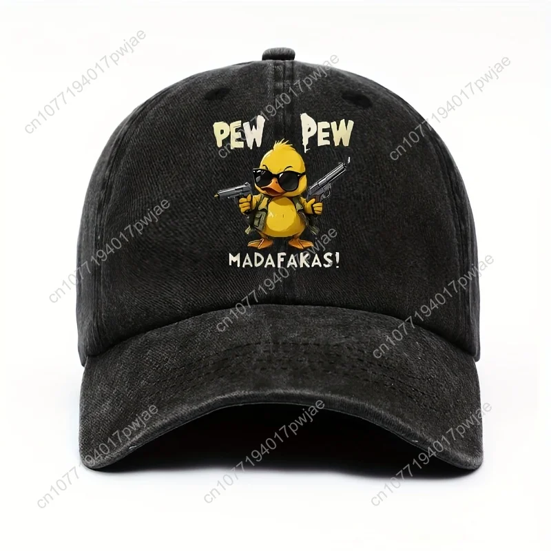 قبعة هاسنا للرجال مطبوعة ثلاثية الأبعاد على شكل بطة كرتونية "PEW PEW" مع نظارات عصرية - قبعة رياضية كاجوال ناعمة، طراز عتيق للاستخدام الخارجي، كان يدويًا #2