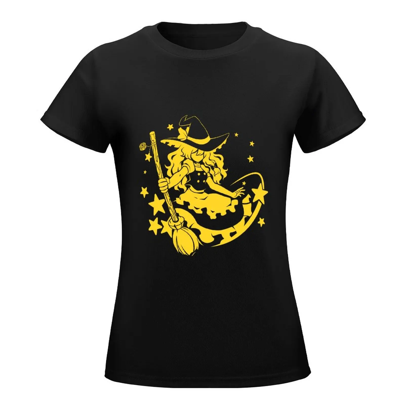 Touhou Project Character Silhouette – Marisa Kirisame T-Shirt female blacks cotton t shirts Women