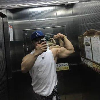 Mouwloos Vest Heren Sneldrogend Sport Los T-shirt Met Korte Mouwen Trendy Merk Ins Fitness Kleding Plus Size