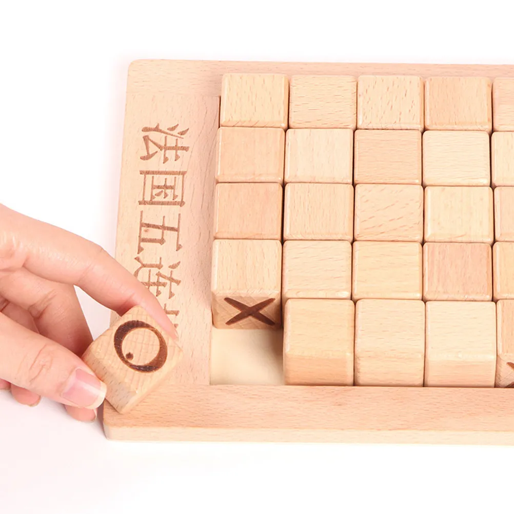 french-five-chess-educational-intelligent-game-original-wood-color-creative-board-parent-child-bonding-gift-french-five-chess