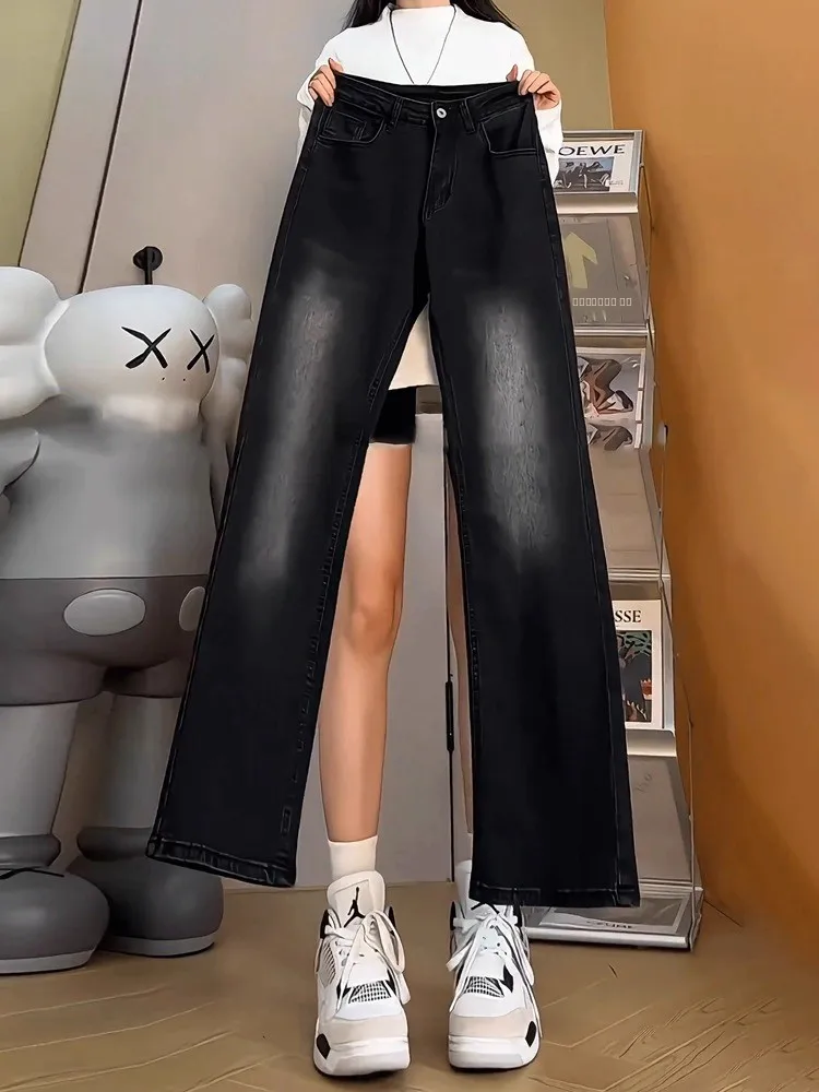 

Американские ретро-джинсы унисекс, летние, прямые, с легким клешем, в стиле High Street Vibe