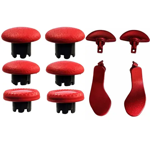 PS5 엣지 듀얼센스 컨트롤러용 높이 조절 가능한 조이스틱 10개, 교체 가능한 썸스틱 및 금속 백패들