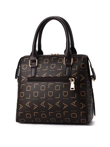 Imagen 2 del producto Bolso de mano con letras en inglés a la moda, bolso con asa superior y borlas de cuero PU para mujer, bolso de hombro de lujo, bolso de mujer de gran capacidad