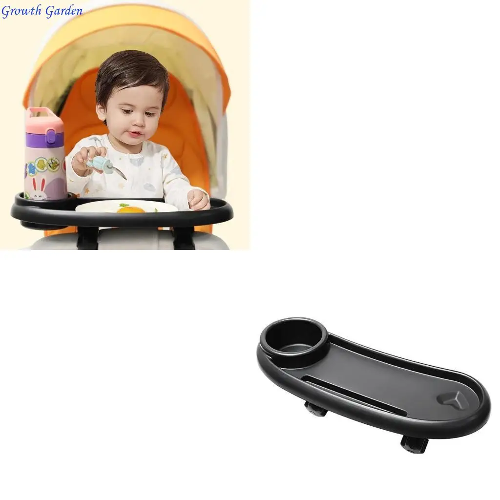 

Pram Cup Holder Snacks Tray Pushchair Snacks Tray 360 Degree Rotating E65D