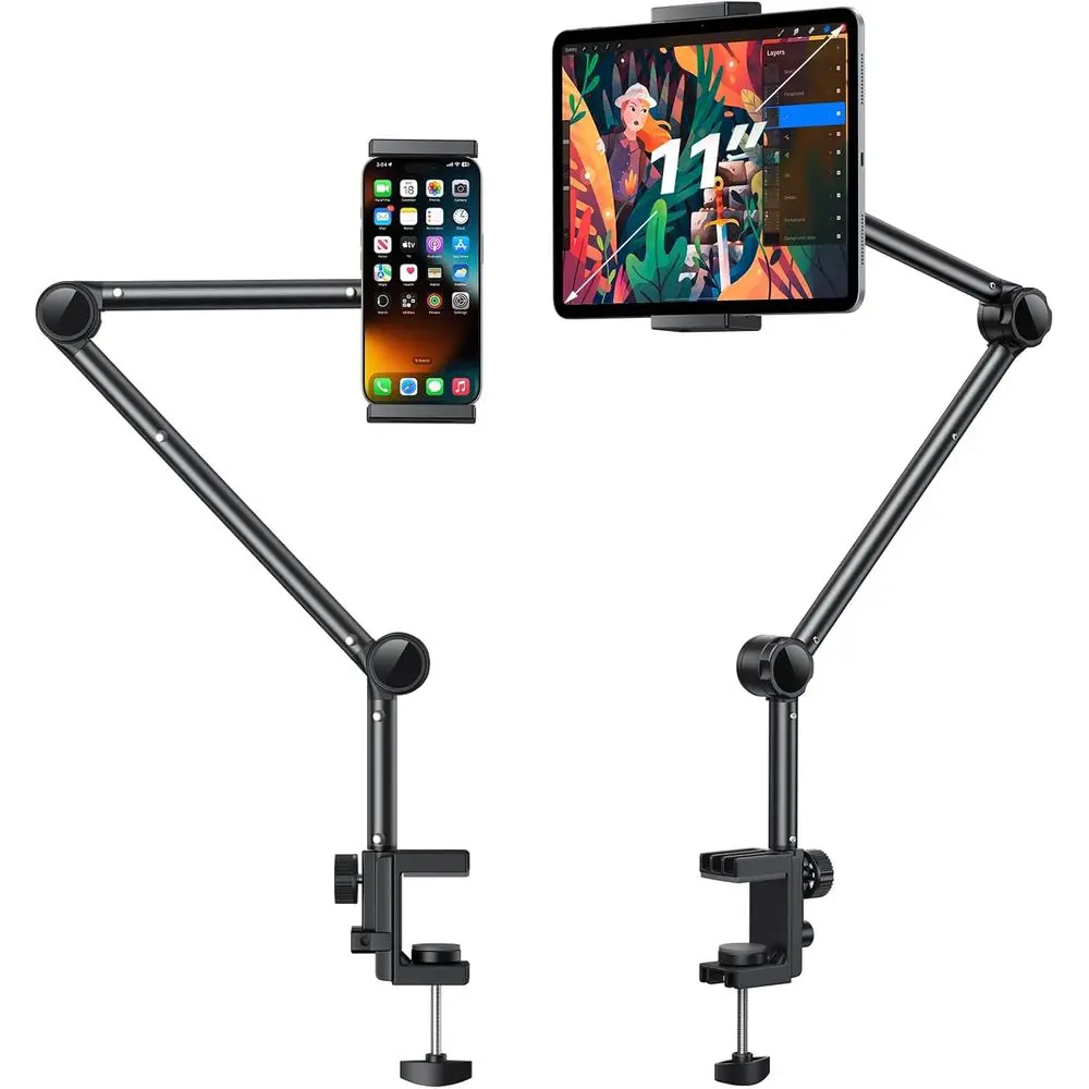 

Adjustable Tablet Stand for 4.7-11 Inches Devices: Universal Desk or Bed Mount Holder
