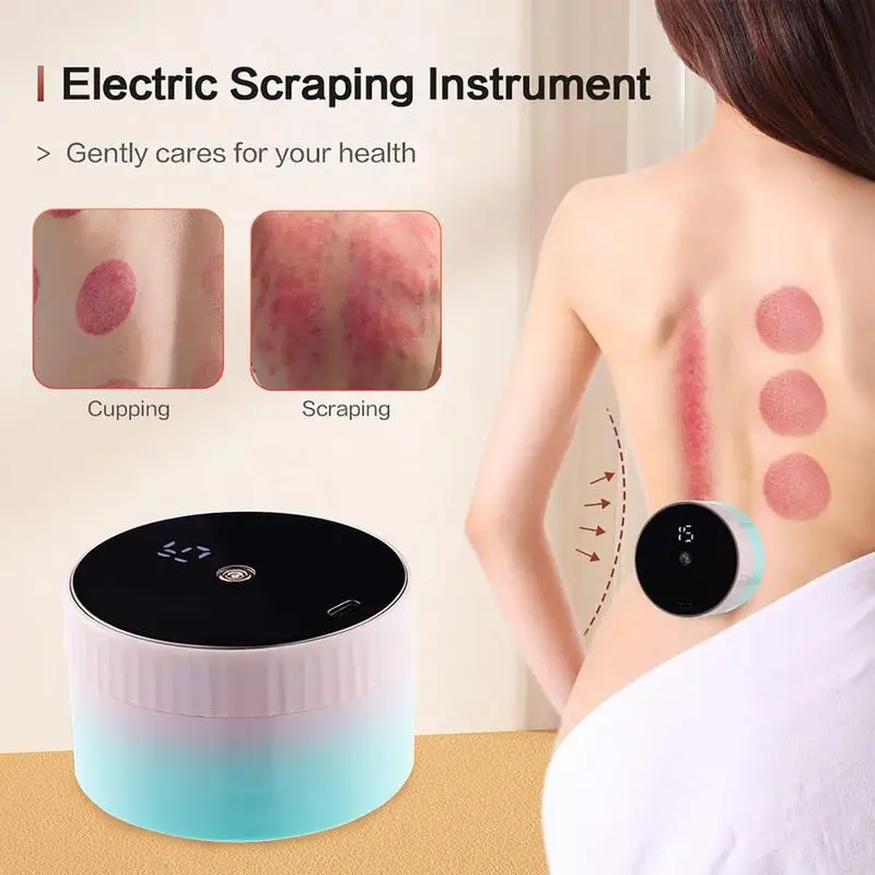 Electric Scraping Instrument 2 In 1 Small Electric Scraping And Cupping Machine Lightweight Electric Cupping Massager For Back