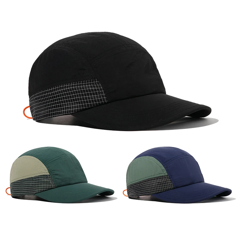 Drawstring Elastic Quick Drying Baseball Cap Adjustable Sun Caps Breathable Fishing Hat Men Women Outdoor Tooling Sport Hats