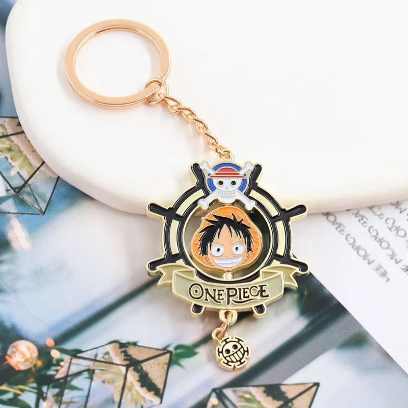 Neuer One Piece Monkey·D·Luffy personalisierter, kreativer Schlüsselanhänger aus Metall, Schulranzen-Rucksack, dekorativer Anhänger, exquisites Festivalgeschenk – Detail 2