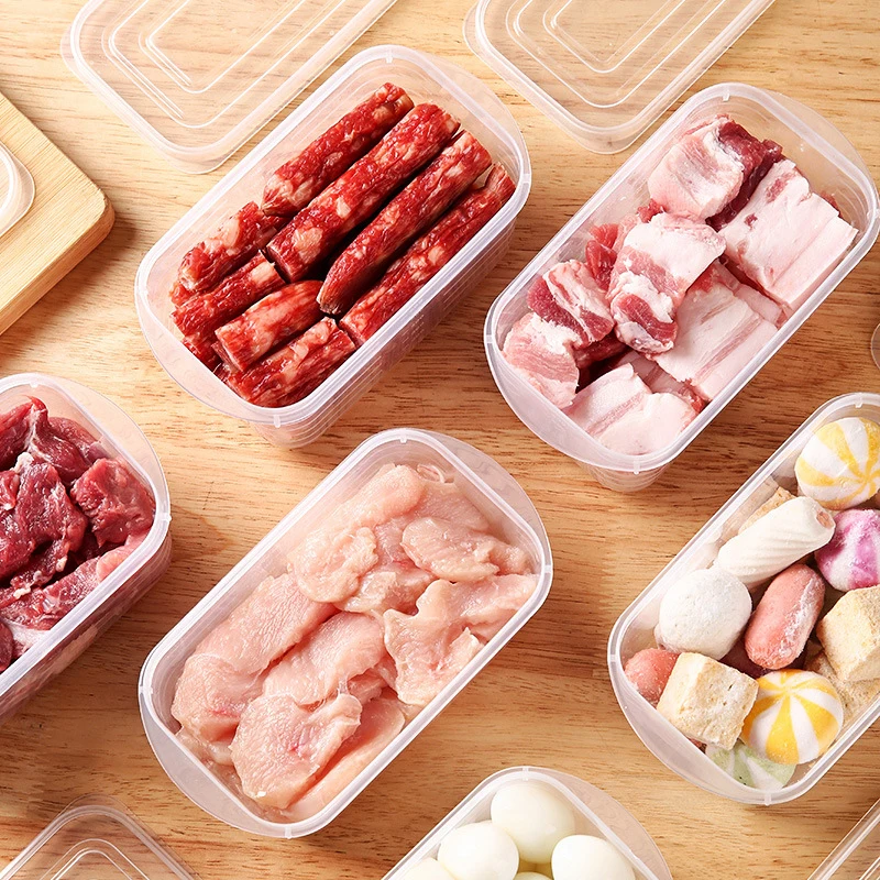 Refrigerator Frozen Meat Storage Box Fresh-keeping Box Superimposed Organizadores Food Storage Containers