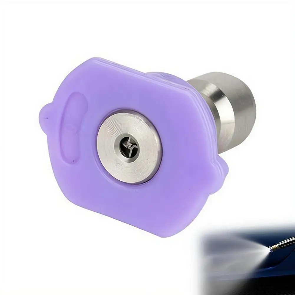 Stainless Steel Spray Nozzle for Car Washing Patio Cleaning Accessory, Pressure Washer Nozzle Tips 1/4 IN Quick-Connect Nozzles