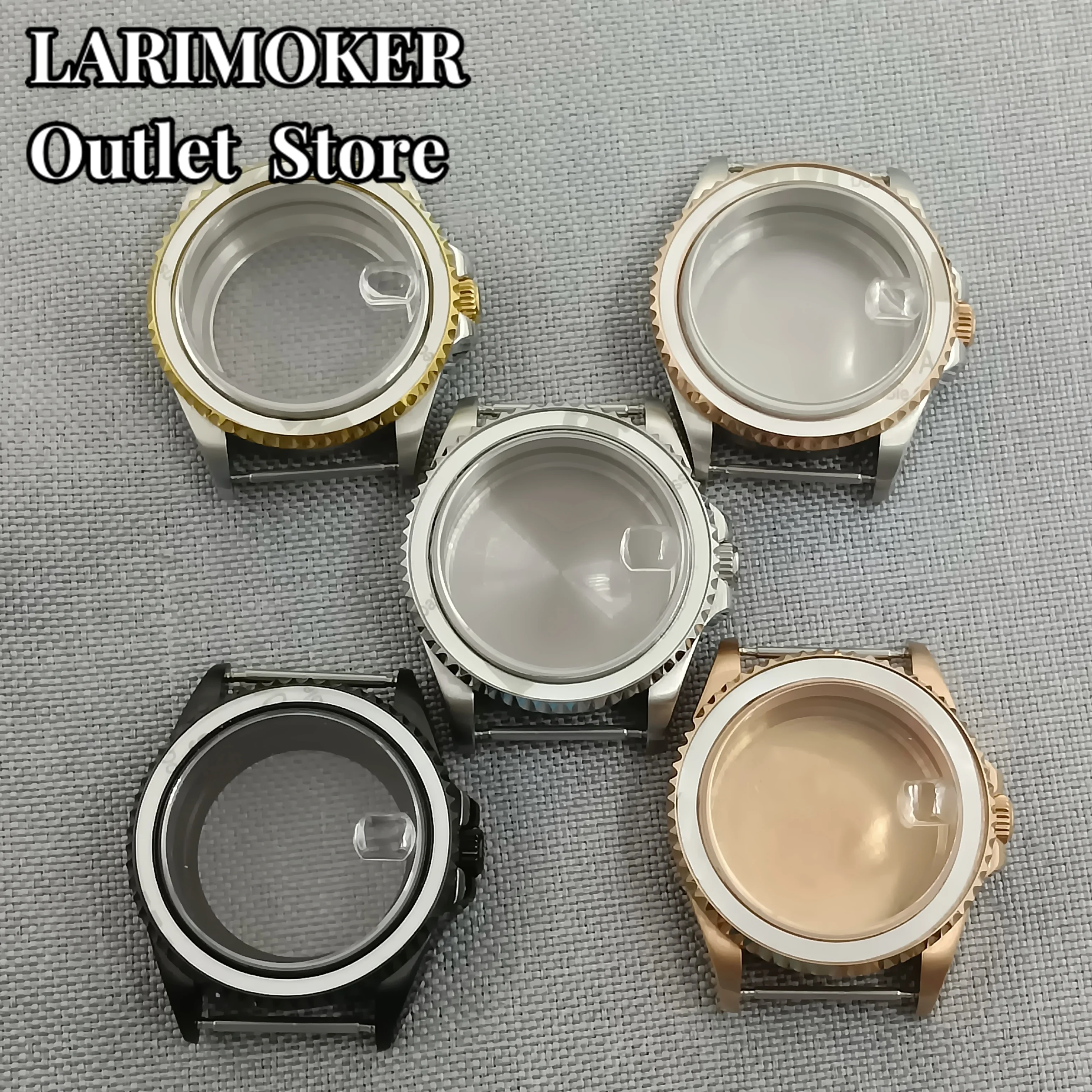 

LARIMOKER 37.9mm sapphire glass SUB watch case fit NH35 NH36 NH34 ETA2824 PT5000 Miyota9015 movement