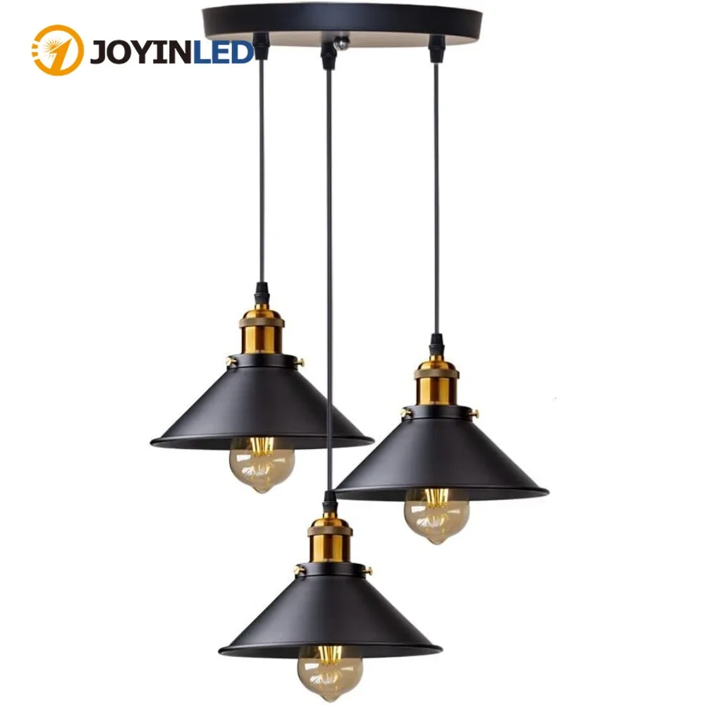 JOYINLED Vintage Pendant Lights Loft Industrial Pendant Lamp Retro Hanging Lamp Lampshade For Kitchen Bedroom Home Lighting E27