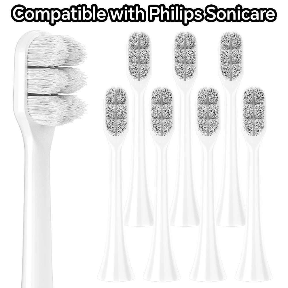 2/4/8/12pk Extra Soft Replacement Brush Heads Compatible with Philips Sonicare Electric Toothbrush, for HX5950/4100/7300/9500