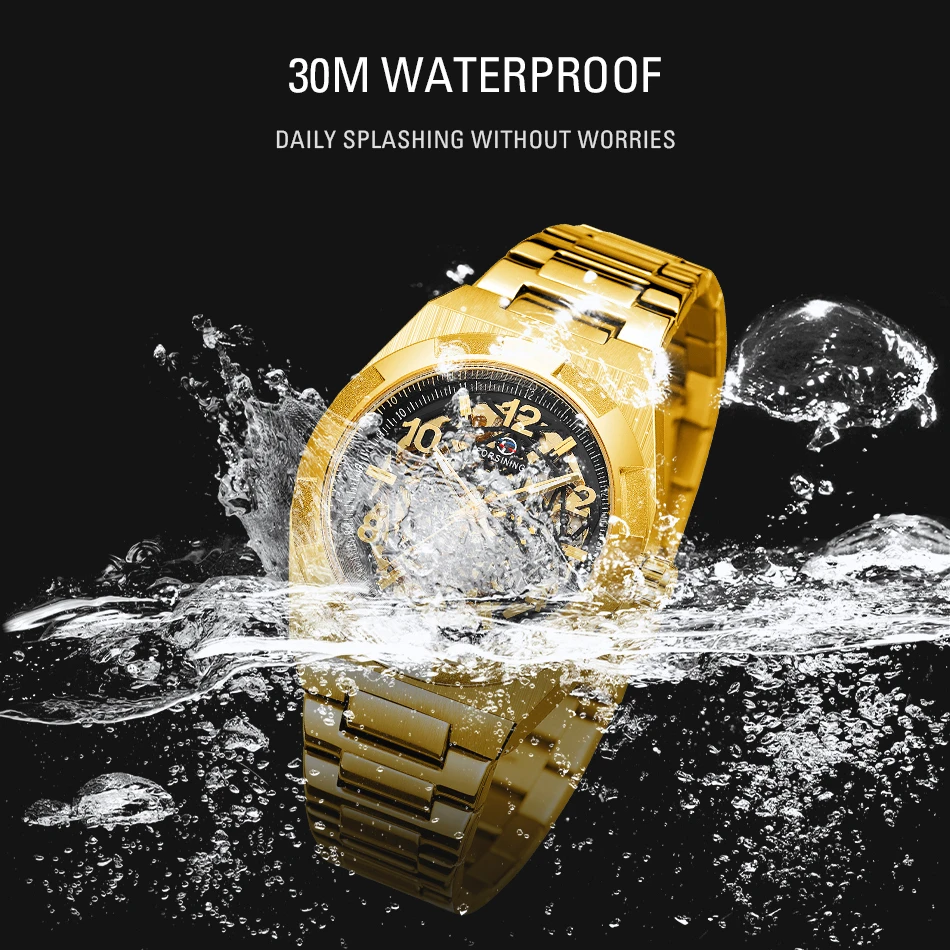 FORSINING Original Fashion man 2025 Watch Steel Skeleton Mechanical Automatic Movement Wrist Watches Vintage Elegant Male Clock