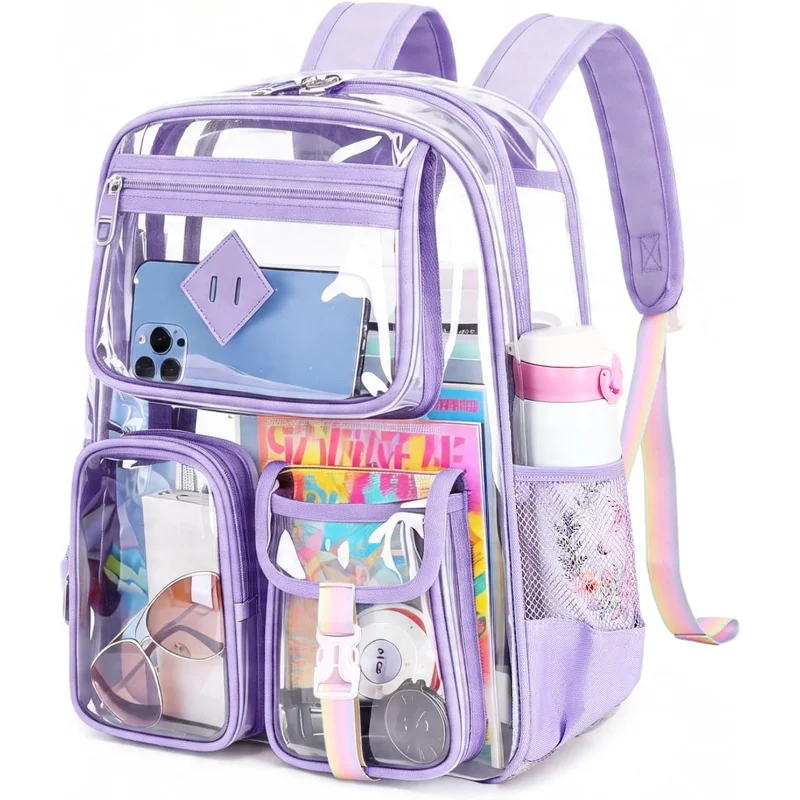2026 Transparent Backpack Pvc Backpack For Outdoor Fitness Waterproof Large Capacity Small Middle And High School Grade Backpack