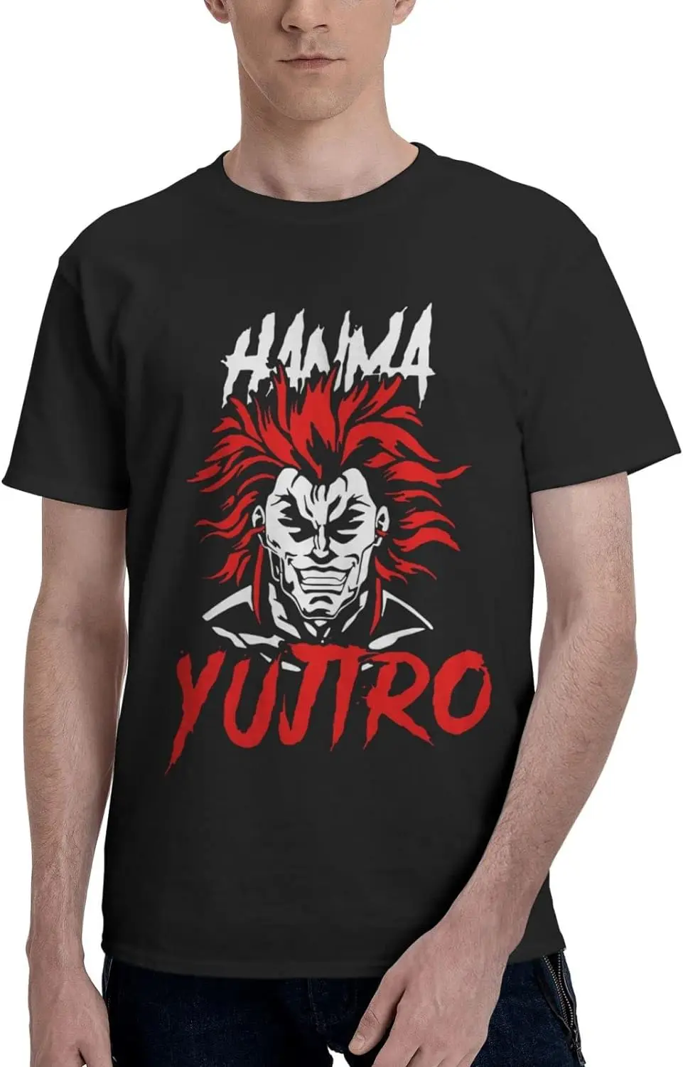 Anime Baki The Grappler Yujiro Hanma T Shirt Man's Summer Cotton Tee Comfort O-Neck Short Sleeve Tee