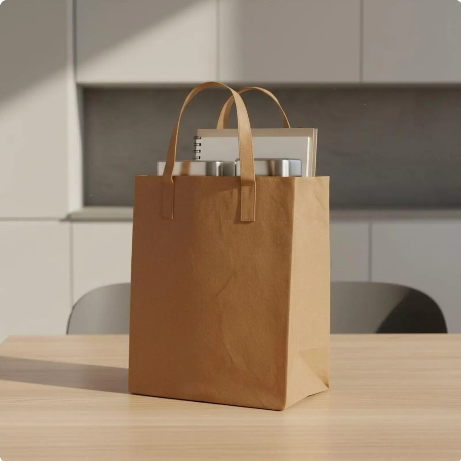 Durable Recycled Material Tote Bag Foldable Design Sturdy Closure Everyday Carry Bag for School Work Shopping
