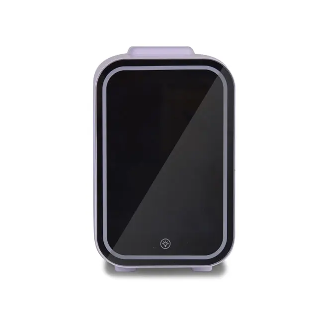 Przenośna lodówka kosmetyczna z lustrem LED o pojemności 8 litrów - mini lodówka kosmetyczna do pielęgnacji skóry, makijażu i użytku domowego na biurku