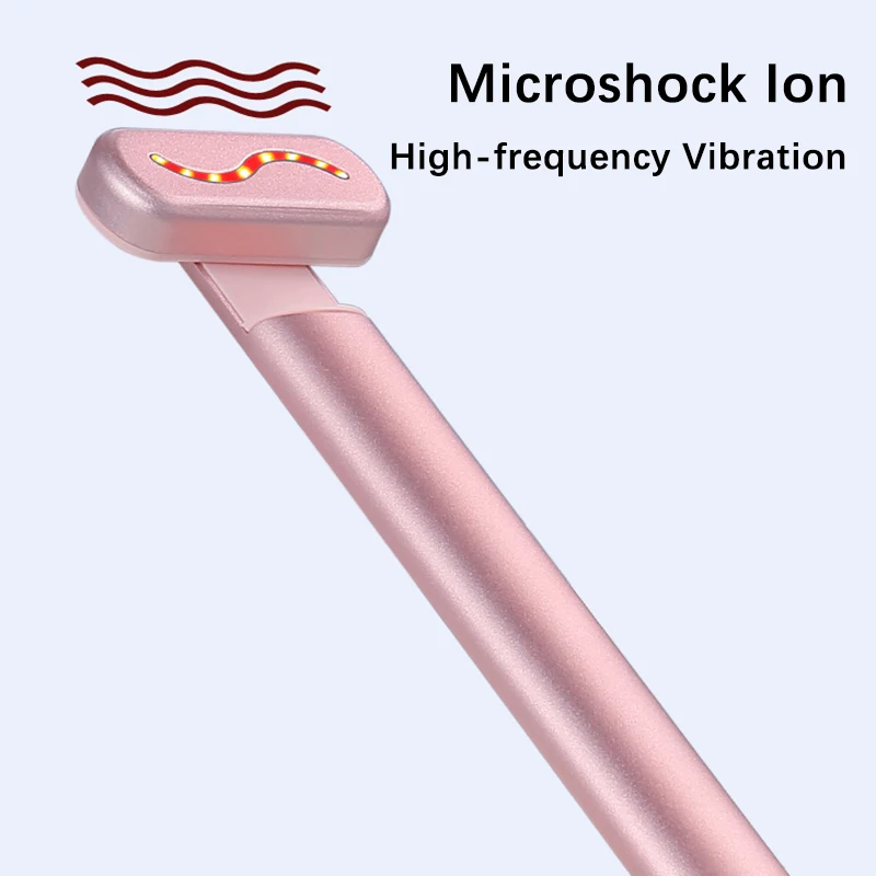 Ohio eur facial EMS LED pour les yeux, vibration chauffante, raffermissement de la peau, élimination des déformations, essence de beauté, anti-âge, raffermissement de la peau, baguette de beauté