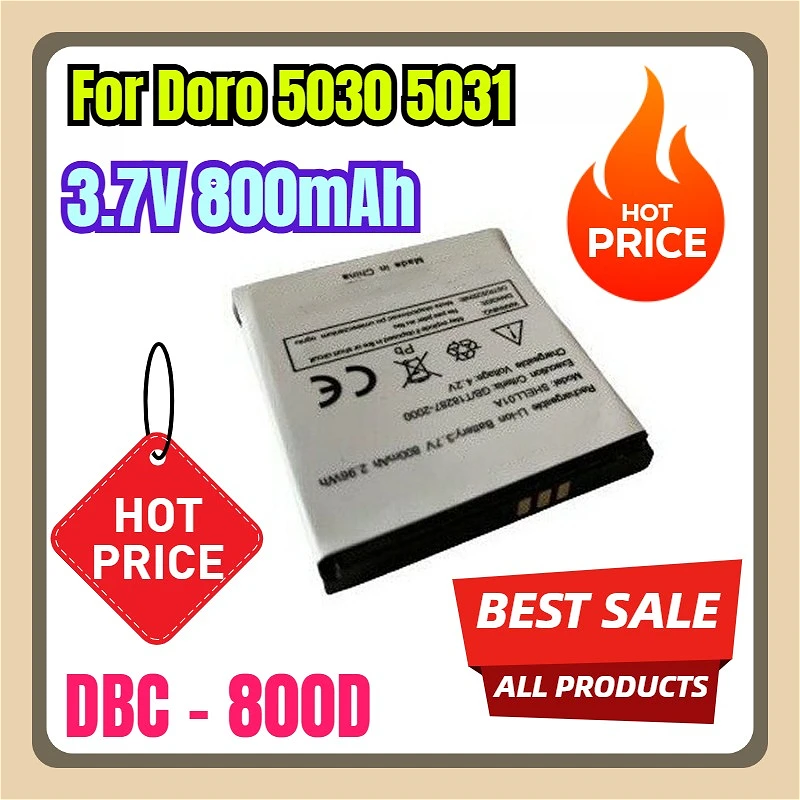 

3.7V 800mAh Mobile Phone Battery DBC - 800D for Doro 5030 5031