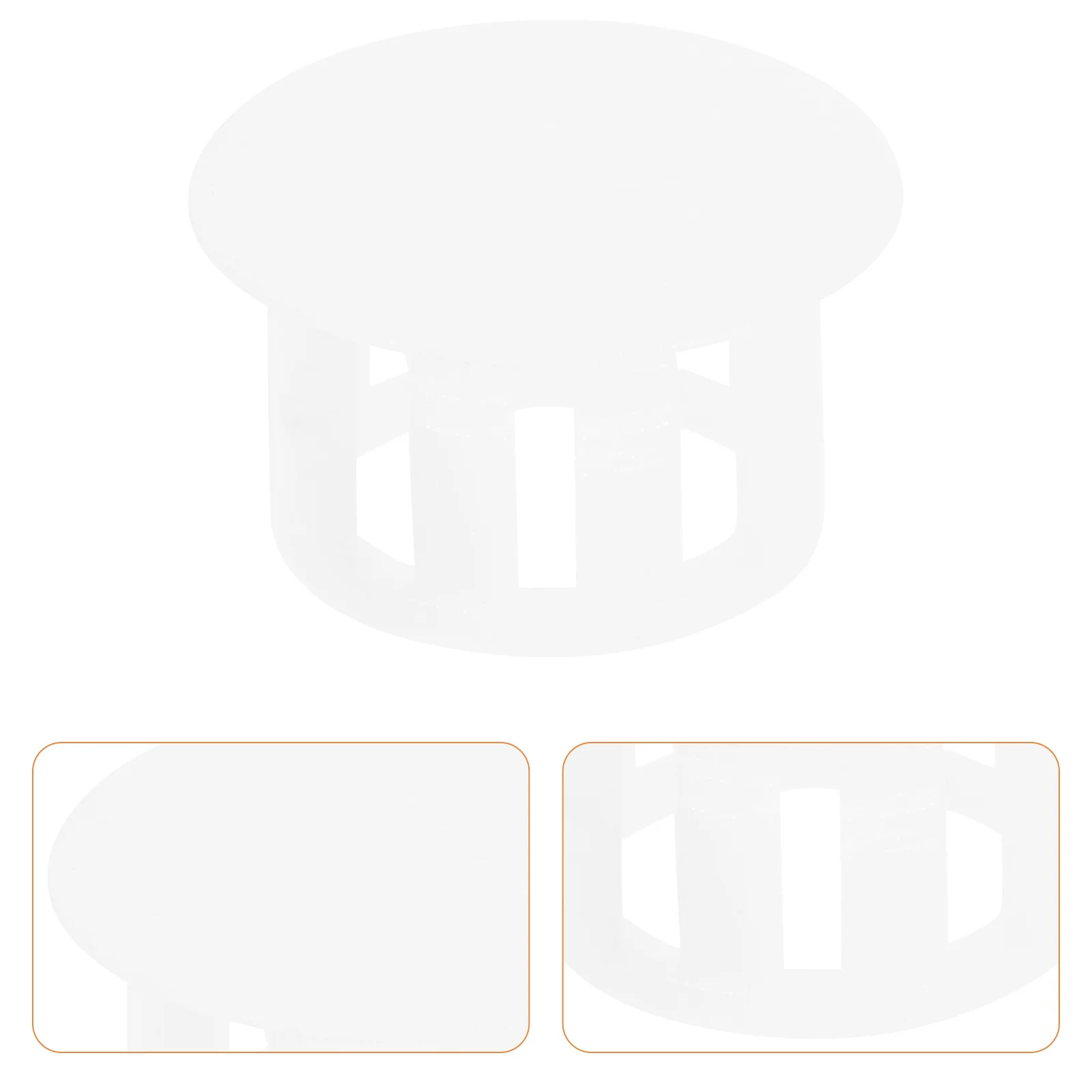 

100Pcs White Plastic Hole Covers Round Plug Snap-in Furniture Door Screw Hole Plugs Decorative End Caps for Home Improvement