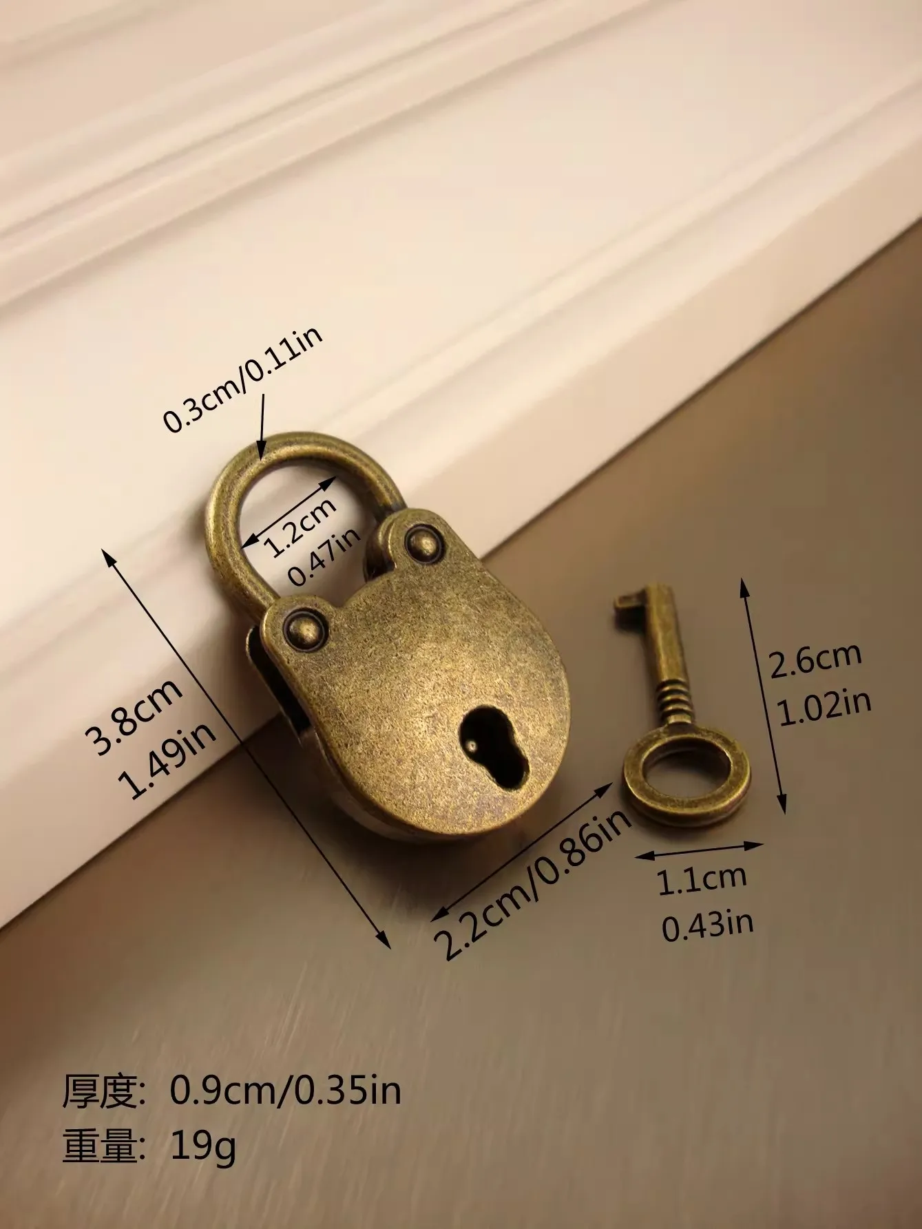 Heart shaped lock luggage buckle mini drawer bag lock dormitory cabinet small padlock for escape room